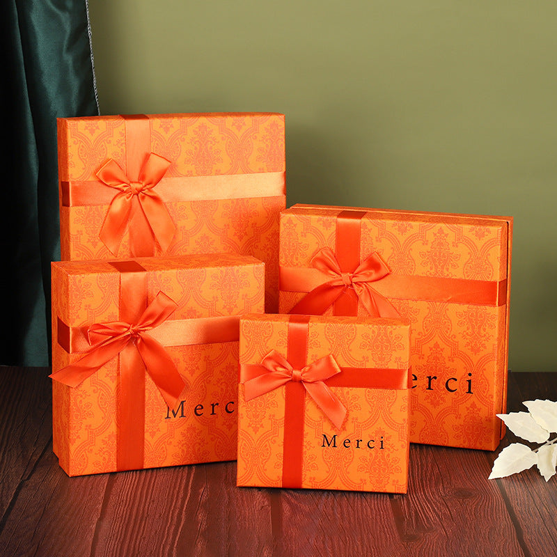 Wholesale Custom Logo Luxury Paper Gift Box Packaging with Ribbon Premium Gift Box