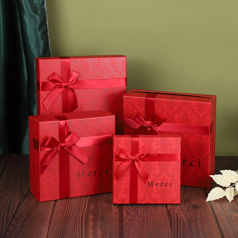 Wholesale Custom Logo Luxury Paper Gift Box Packaging with Ribbon Premium Gift Box