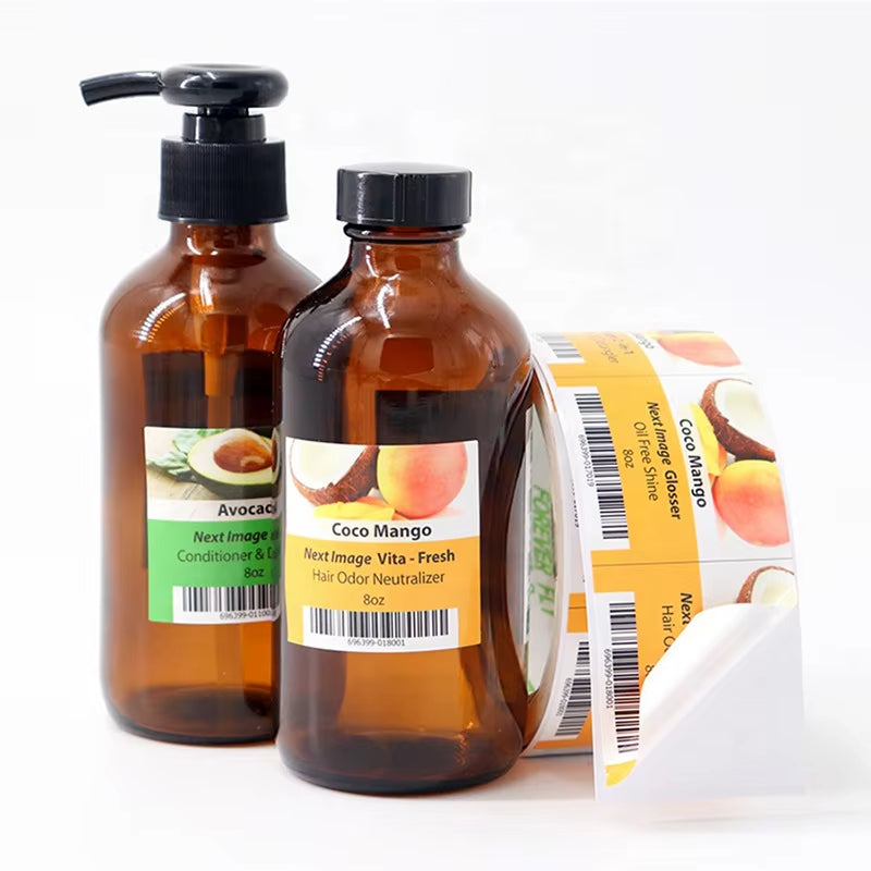 Waterproof Luxury Roll Bottle Labels,Custom Logo Adhesive Stickers for Food & Cosmetic Packaging