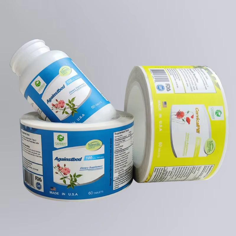 Waterproof Luxury Roll Bottle Labels,Custom Logo Adhesive Stickers for Food & Cosmetic Packaging