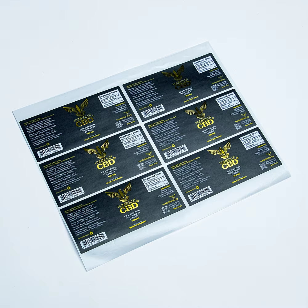Custom Cosmetics Bottle Labels,Waterproof Vinyl & Foil Gold Adhesive Stickers with Logo Printing