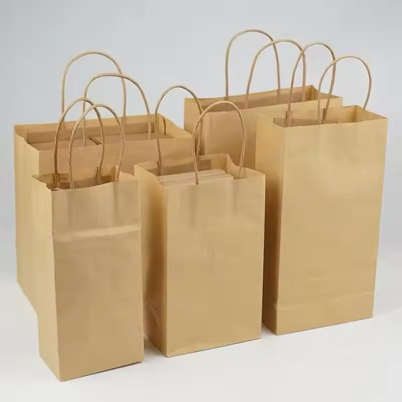 Factory Customized Kraft Paper Tote Bags – Purple, Green, Brown,Beauty & Women’s Shopping Bags