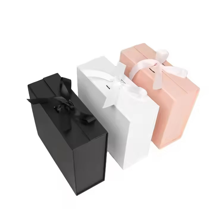 Paper Box Guangzhou OEM Customize Rigid Cardboard Folding Magnetic Gift Boxes Packing Boxes with Ribbon