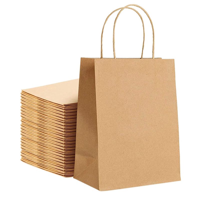 Factory Customized Kraft Paper Tote Bags – Purple, Green, Brown,Beauty & Women’s Shopping Bags