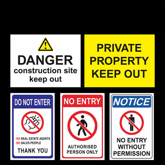 Durable Danger Warning Stickers,Safety Labels with Optional Aluminum Backing for Extra Support