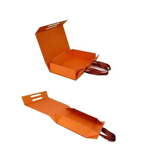 Paper Box Guangzhou OEM Customize Rigid Cardboard Folding Magnetic Gift Boxes Packing Boxes with Ribbon