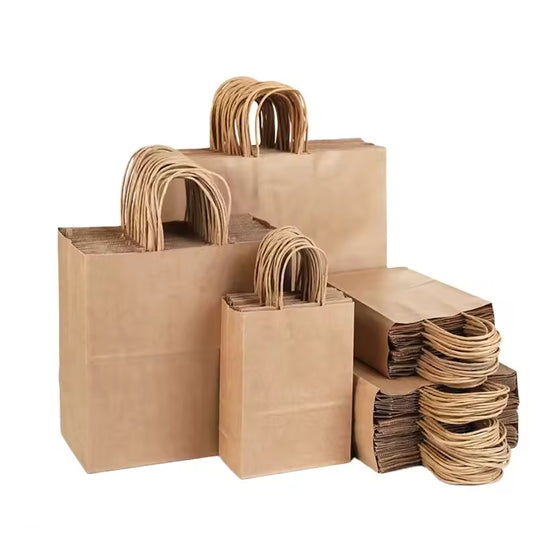 Factory Customized Kraft Paper Tote Bags – Purple, Green, Brown,Beauty & Women’s Shopping Bags