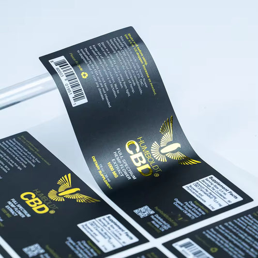 Custom Cosmetics Bottle Labels,Waterproof Vinyl & Foil Gold Adhesive Stickers with Logo Printing