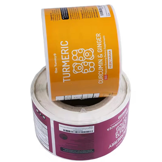Custom Holographic Foil Supplement Labels,Adhesive Bottle & Jar Stickers for Collagen, Whey Protein & Nutrition Packaging