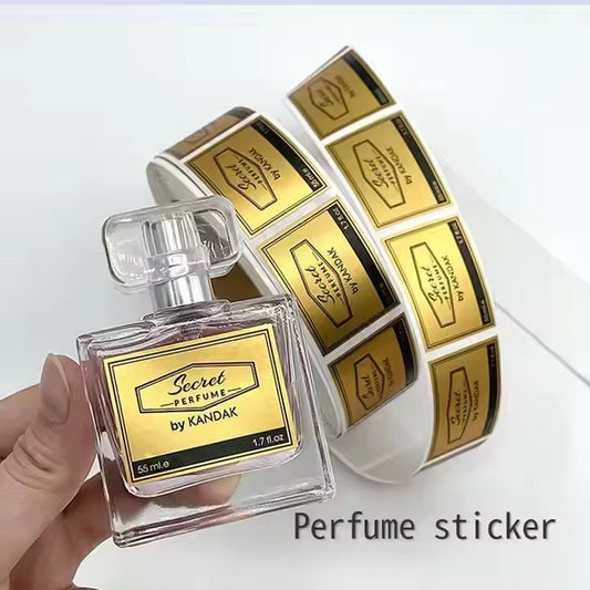 Custom Printed Waterproof Vinyl Stickers,Logo Labels for Perfume, Cosmetic & Vitamin Bottles